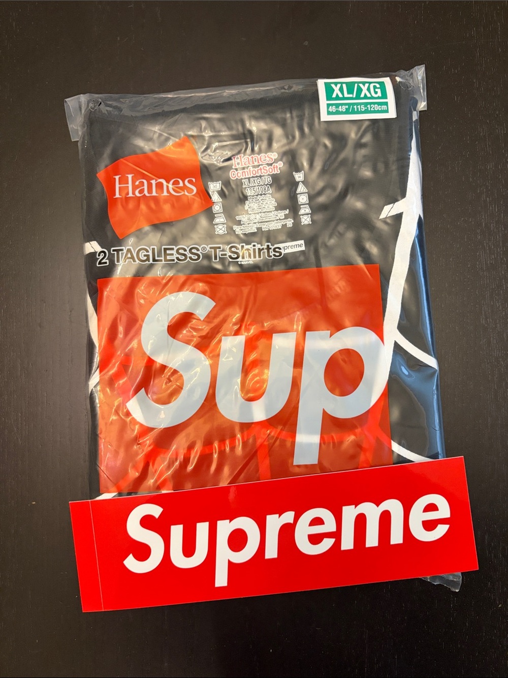 Supreme Spider-Man Men’s XL Hanes Tagless T-Shirt 2 Pack (2 XL Shirts) NWT